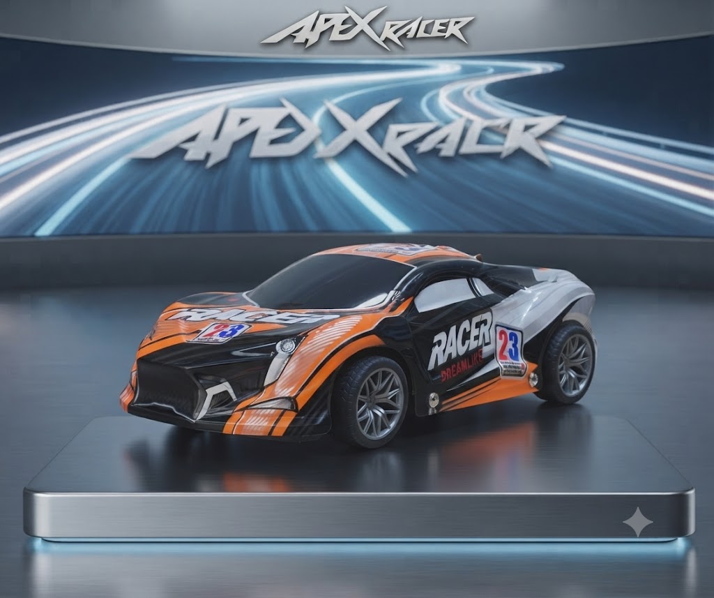 Apex Racer Dual-Pack Racing Championship Remote Control Cars with LED Lights and Full-Function Wireless Controllers