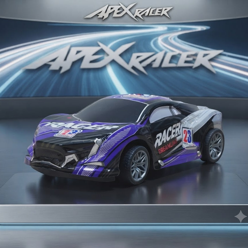 Apex Racer Dual-Pack Racing Championship Remote Control Cars with LED Lights and Full-Function Wireless Controllers
