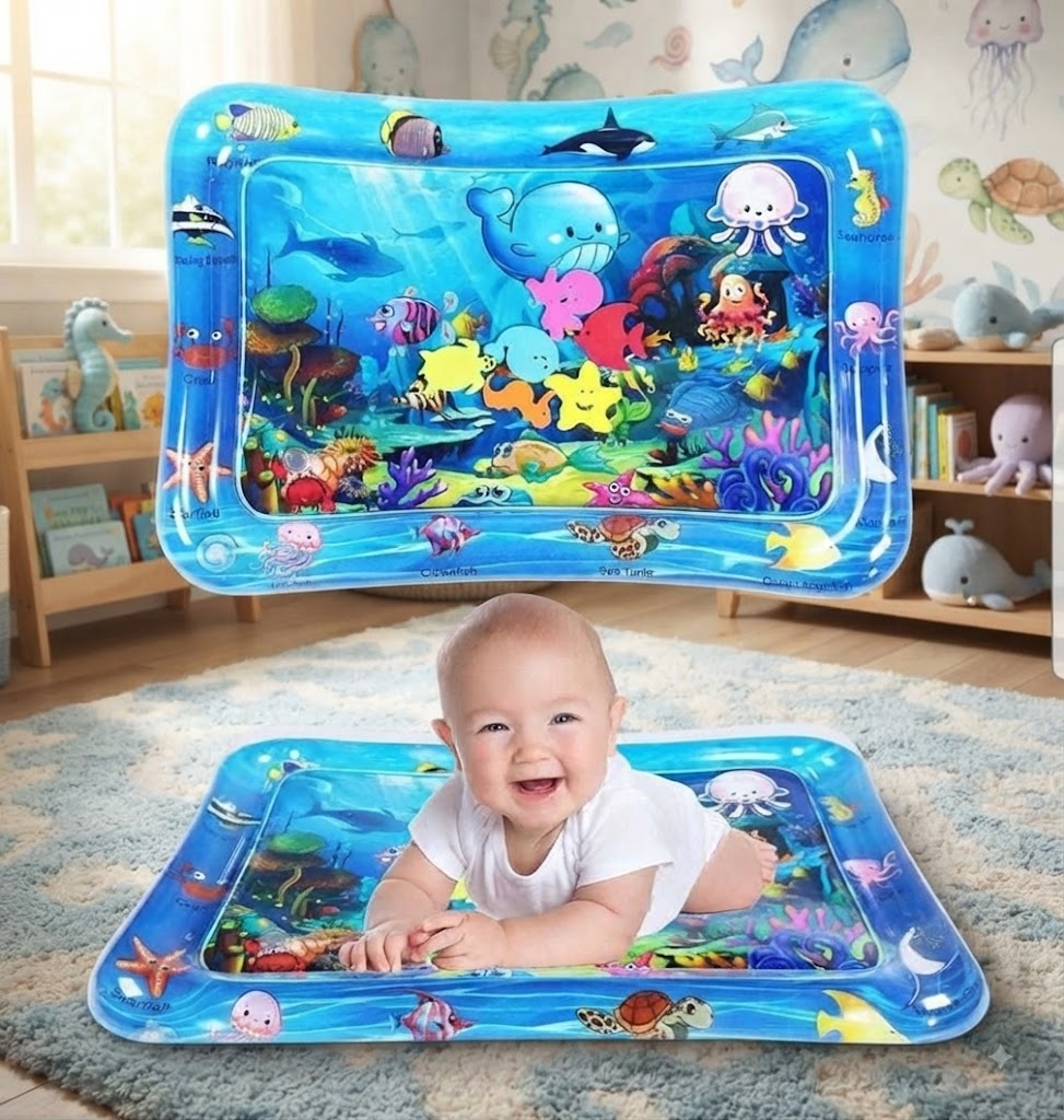 Leakproof Inflatable Baby Water Tummy Time Mat