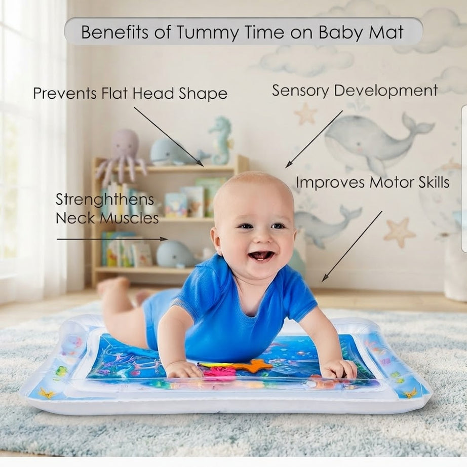 Leakproof Inflatable Baby Water Tummy Time Mat