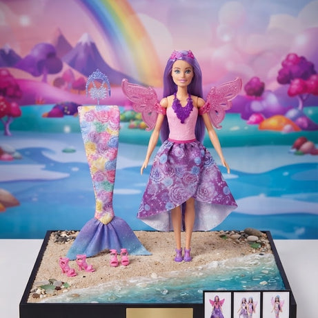 Purble haired barbie doll