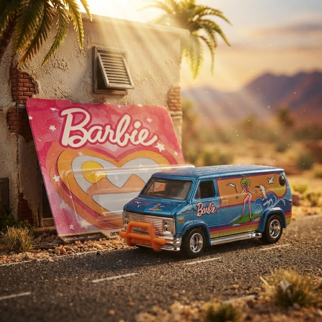 Hot Wheels Pop Culture Barbie Custom GMC Panel Van Die-Cast Vehicle