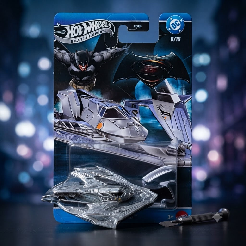 Hot Wheels Silver Series Batman vs Superman Batwing Die-Cast Vehicle