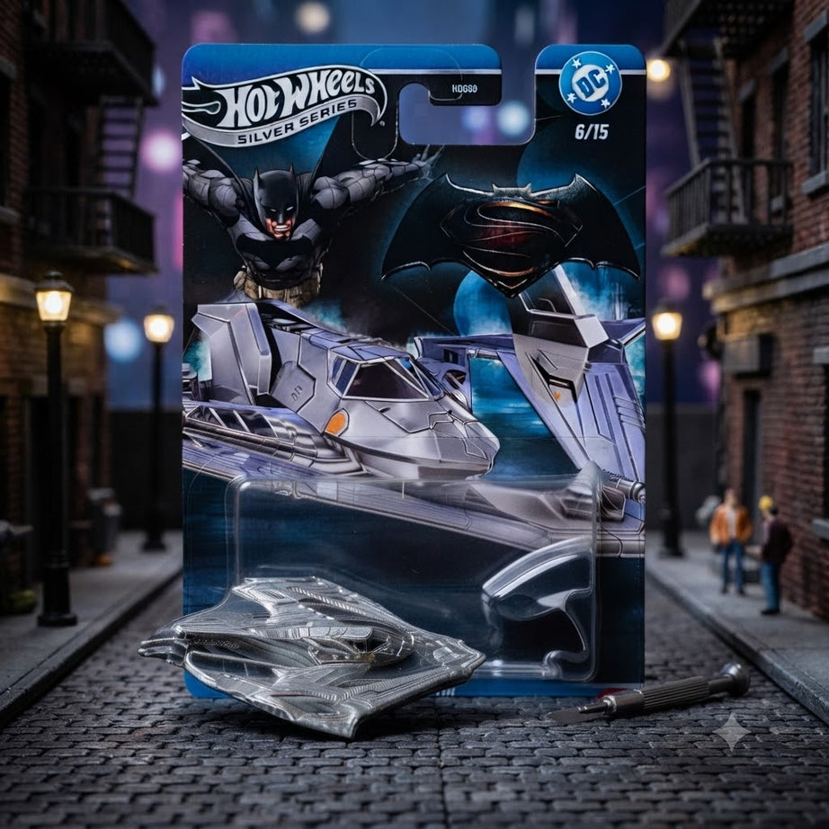Hot Wheels Silver Series Batman vs Superman Batwing Die-Cast Vehicle