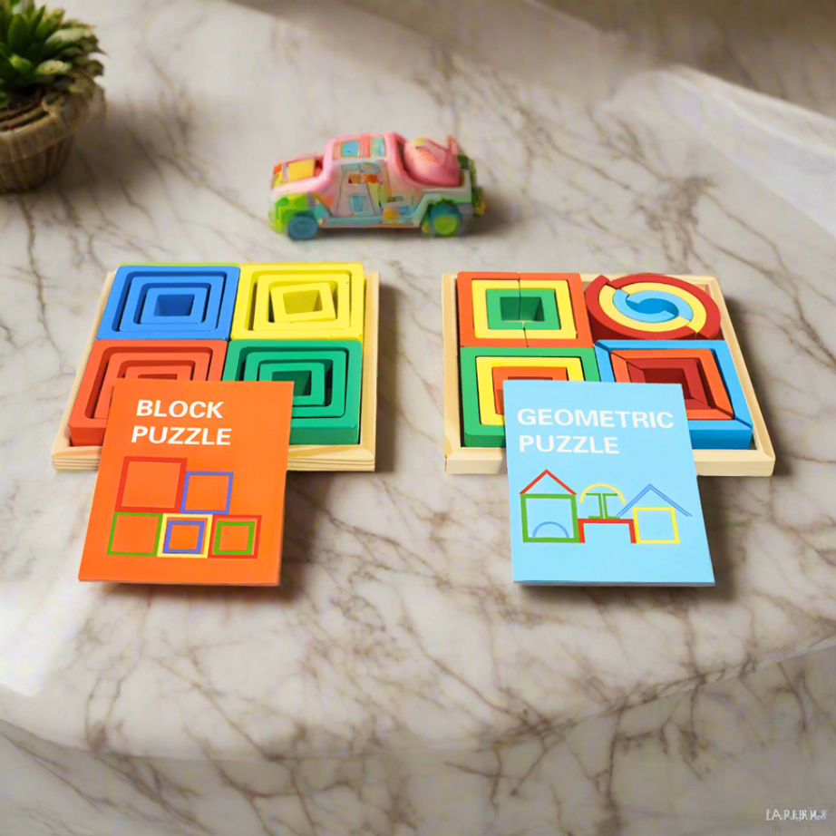 Block Puzzle & Geometric Puzzle for Kids Age 3 - Kids Bestie