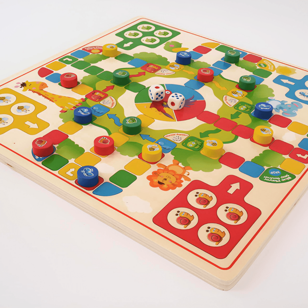 Board Game with 2-in-1 Ludo; Chinese Checkers - Kids Bestie