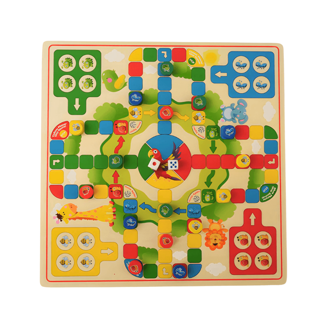 Board Game with 2-in-1 Ludo; Chinese Checkers - Kids Bestie