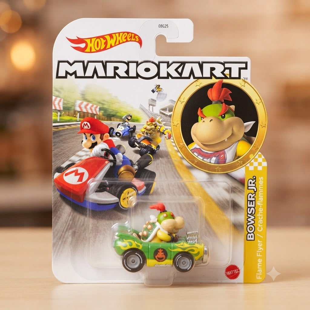 Hot Wheels Mario Kart Bowser Jr. "Bowser Flyer" Die-Cast Vehicle