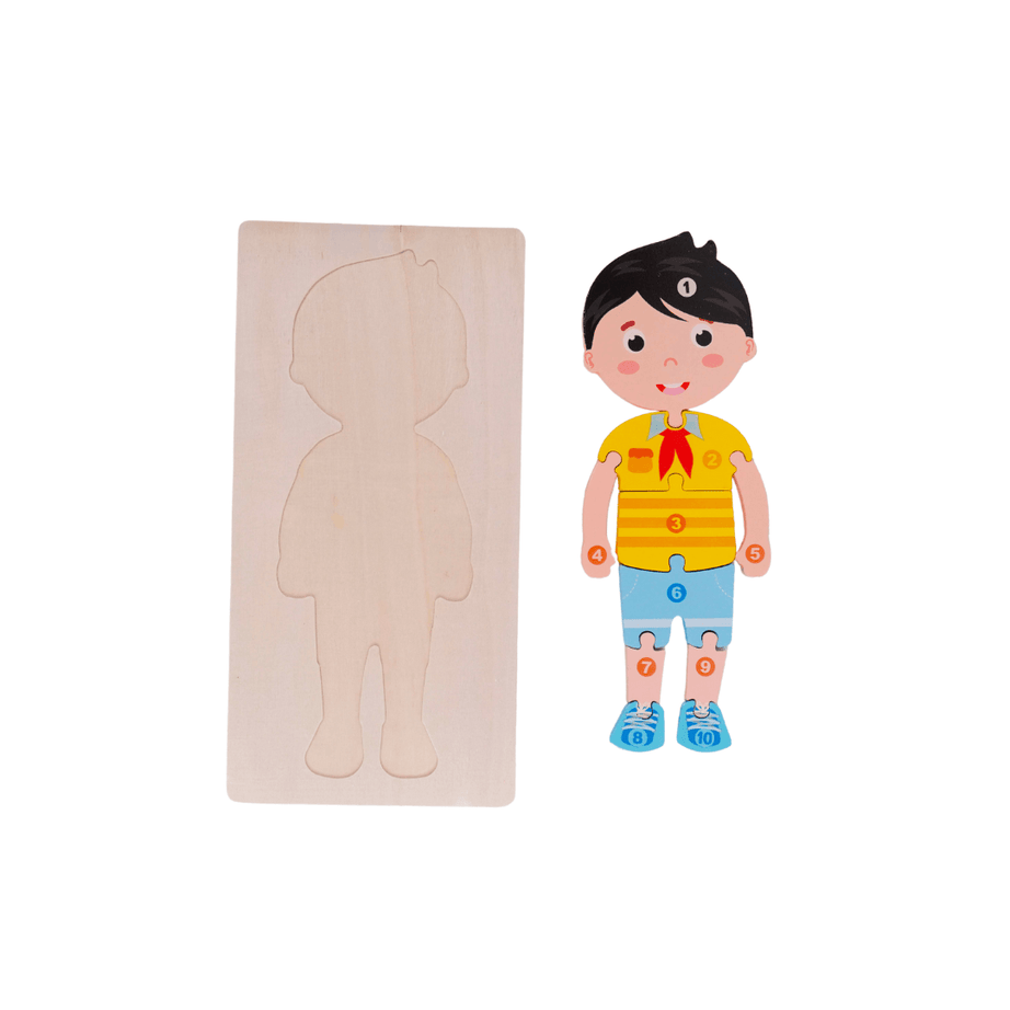 Boy Wooden Puzzle for Kids - Kids Bestie