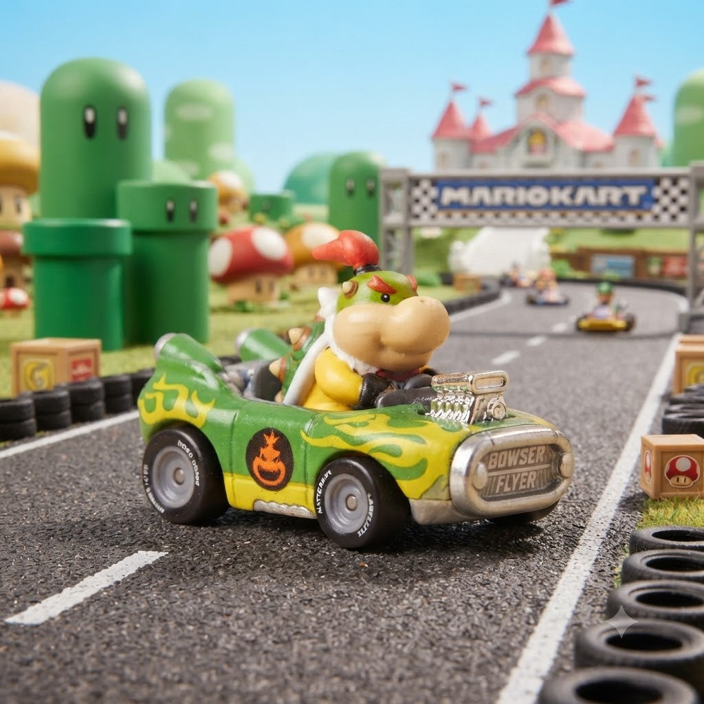 Hot Wheels Mario Kart Bowser Jr. "Bowser Flyer" Die-Cast Vehicle