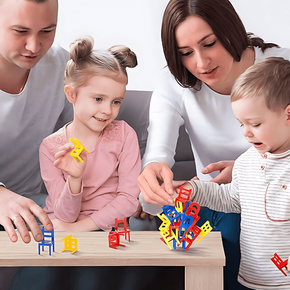Chairs Tower | Stacking Chair Games - 36 Chairs - Kids Bestie