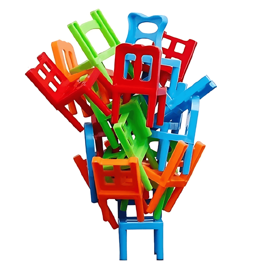 Chairs Tower | Stacking Chair Games - 36 Chairs - Kids Bestie
