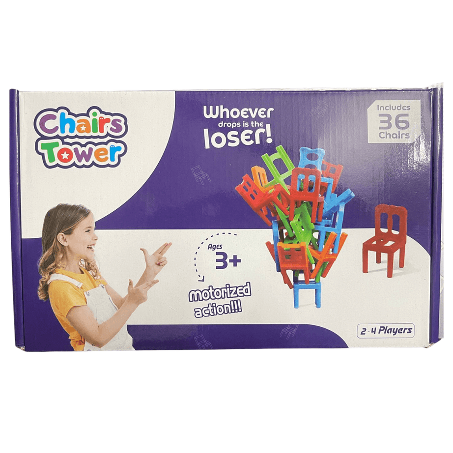 Chairs Tower | Stacking Chair Games - 36 Chairs - Kids Bestie