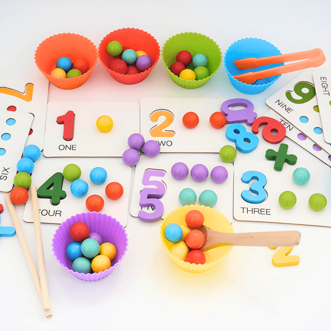 Clip Beads Matching Game - Kids Bestie