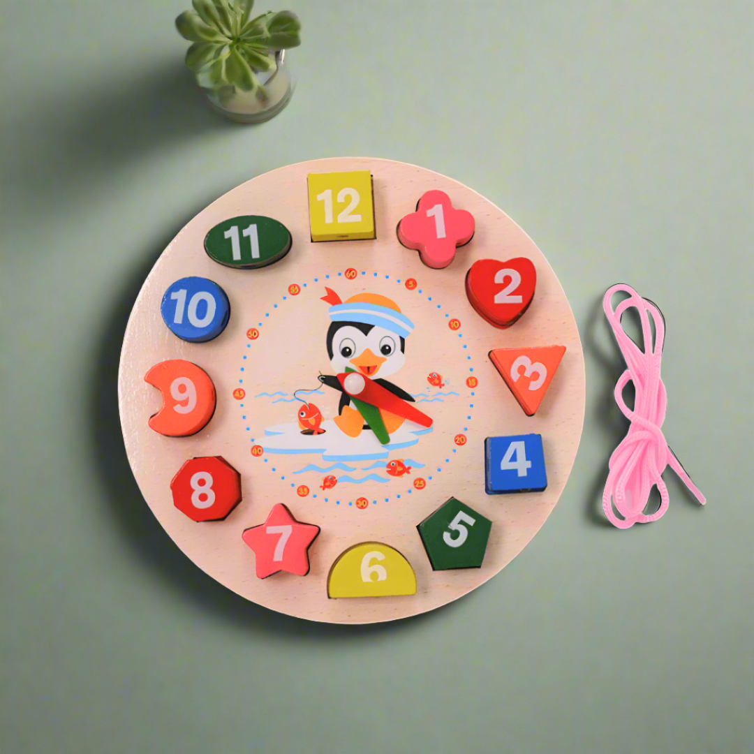 Clock and Shapes (Medium) - Kids Bestie