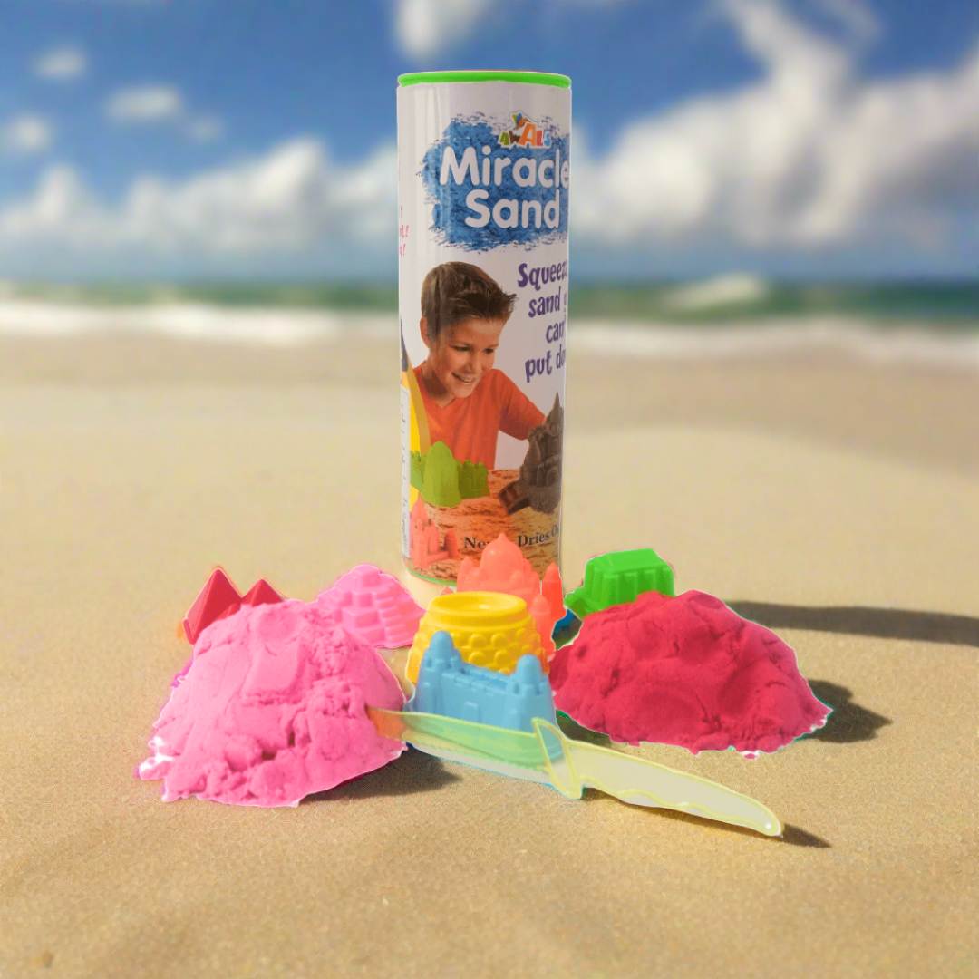Colourful Miracle Sand with moulding Castle - Kids Bestie