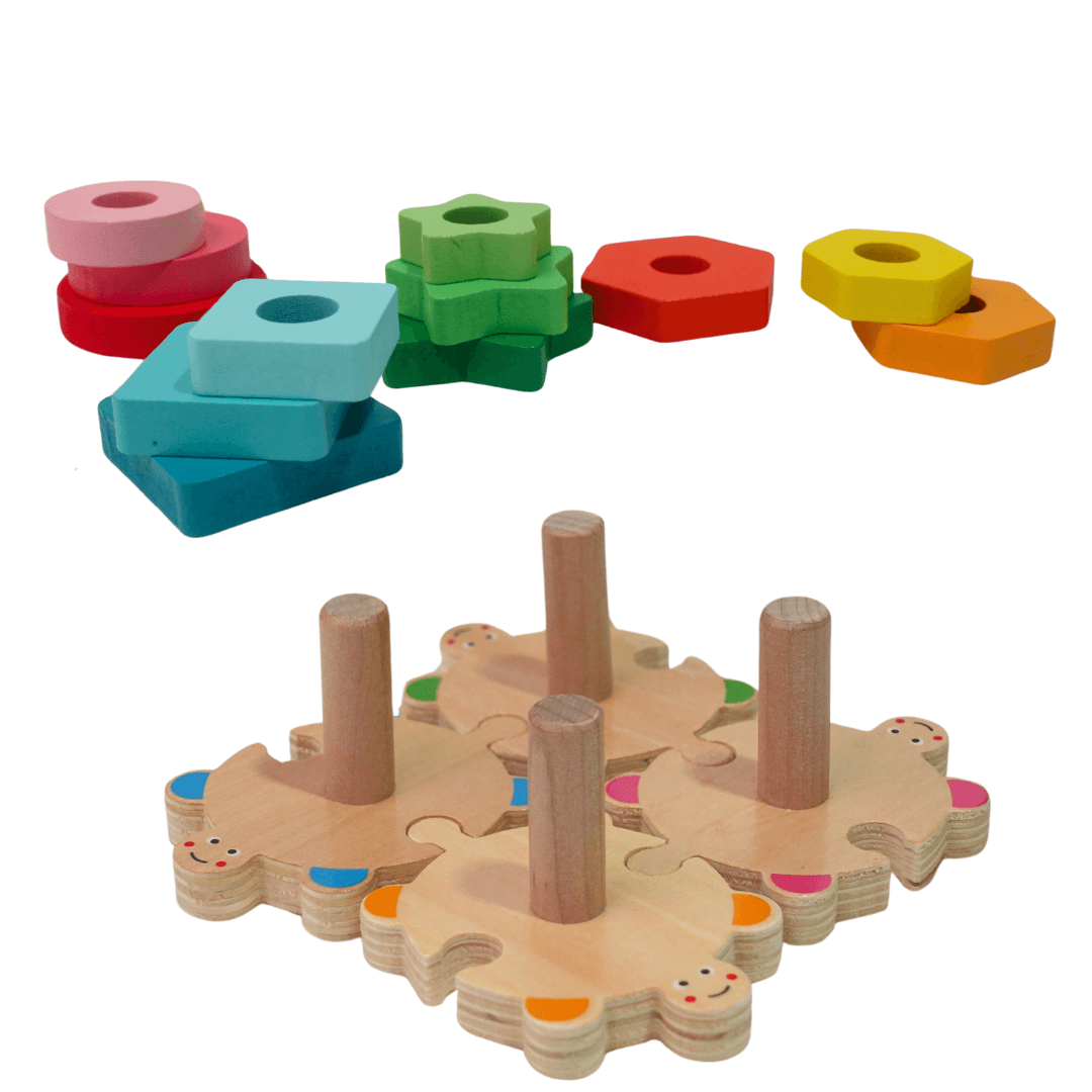 Colourful Wisdom Shape Column Toys For Kids - Kids Bestie