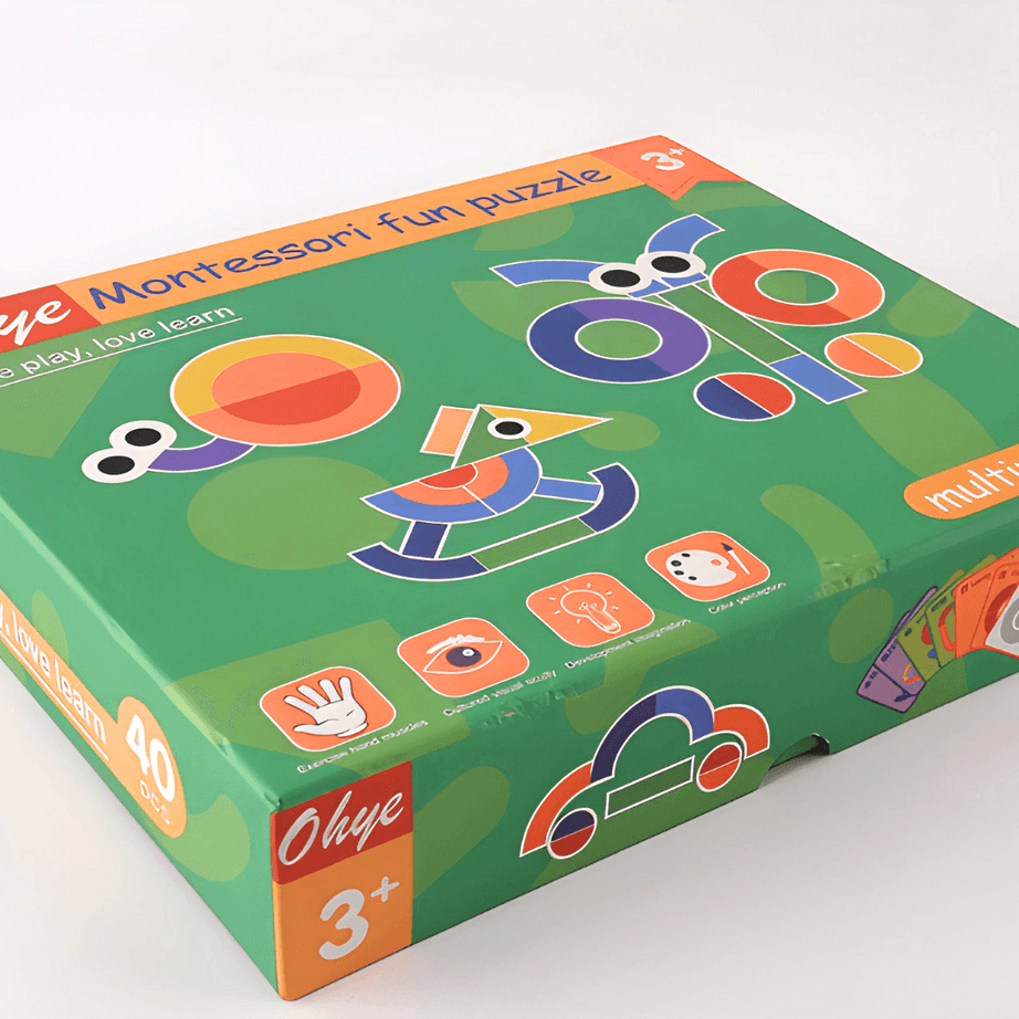 COMBO of 2 Ohye Montessori Puzzle, 37 Pieces, 40 Pieces - Kids Bestie