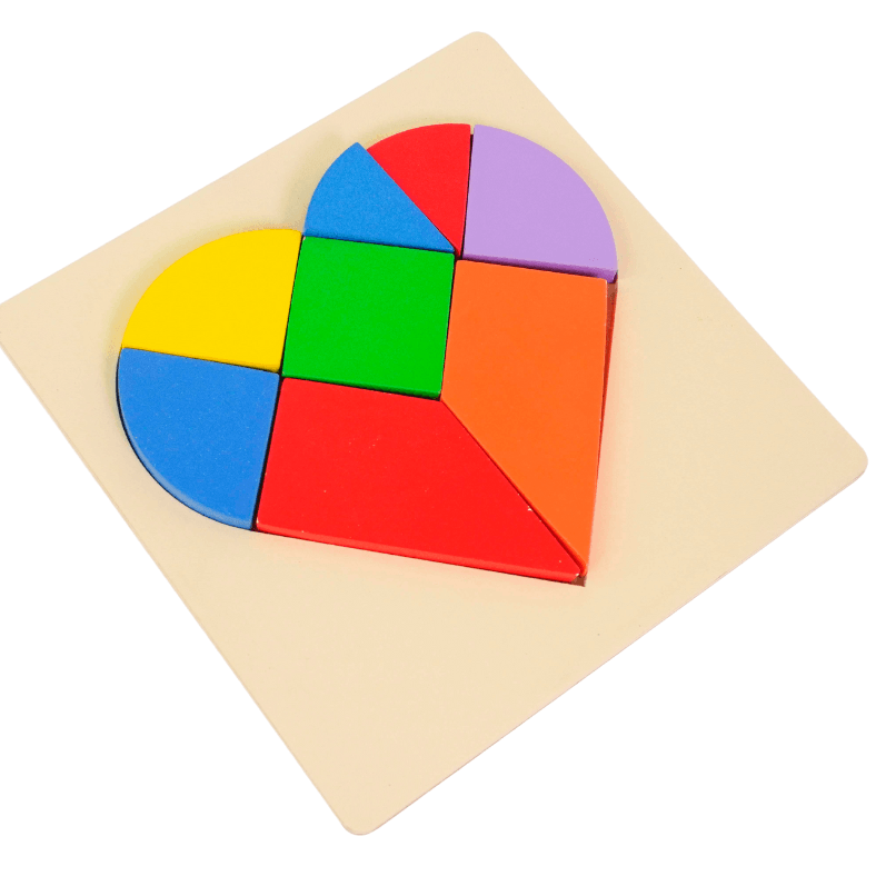 Combo of 2 Puzzle -Random design will be send(Circle, heart) - Kids Bestie