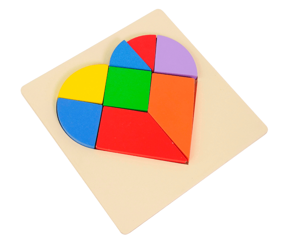 Combo of 2 Puzzle -Random design will be send(Circle, heart) - Kids Bestie