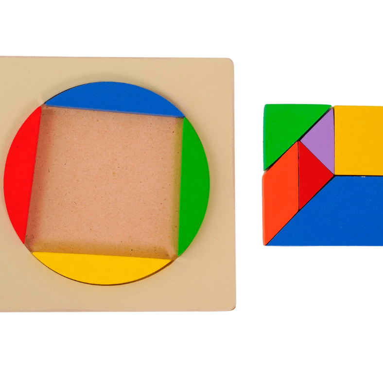 Combo of 2 Puzzle -Random design will be send(Circle, heart) - Kids Bestie