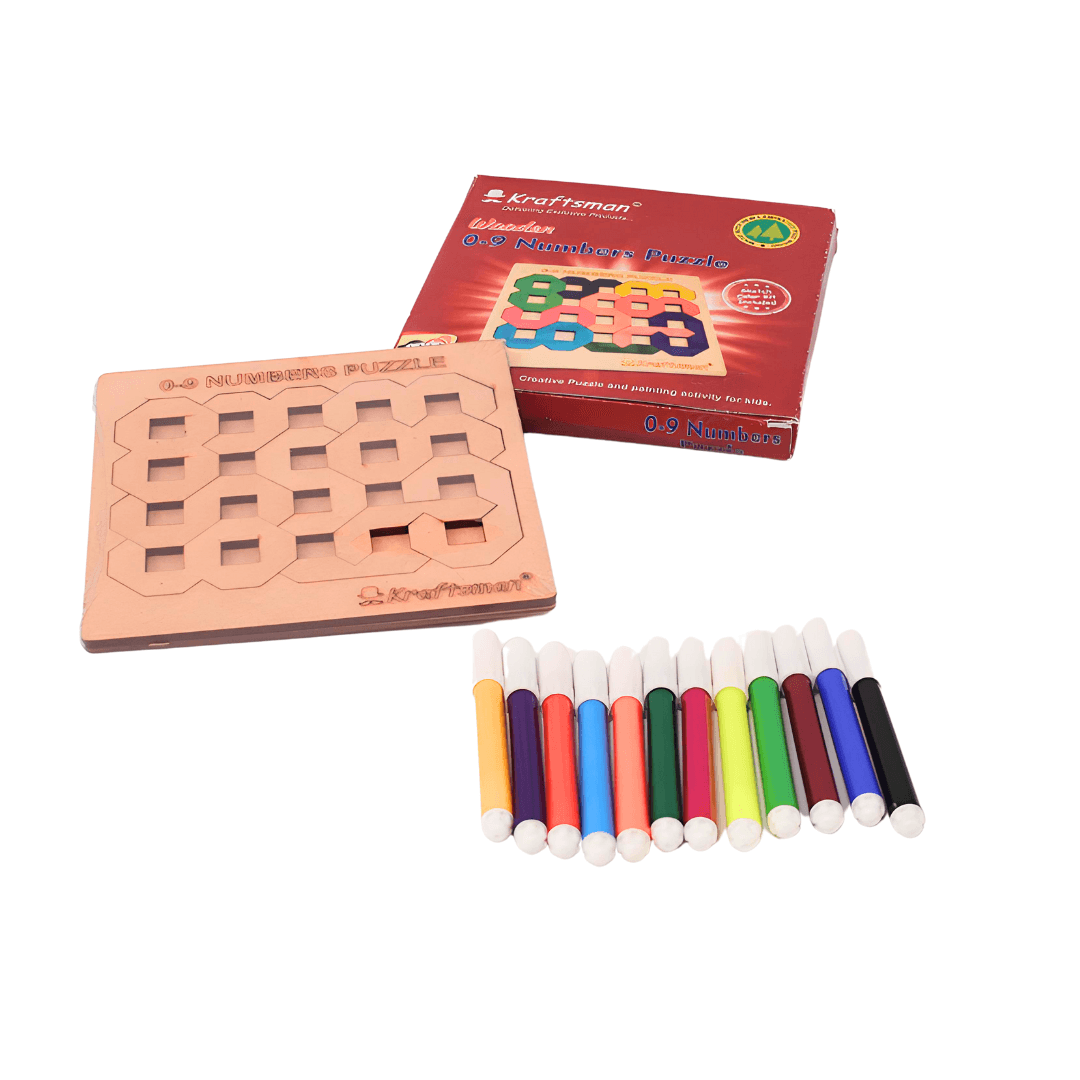 COMBO OF 4 Kraftsman Colouring Animal Puzzles/Layered Puzzle for Kids | Color Kit Included with Random Design - Kids Bestie