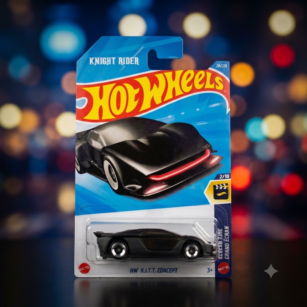 1+1 Hot Wheels Combo  Screen Time & EV Collection - K.I.T.T. Concept & Wattzup 2-Pack
