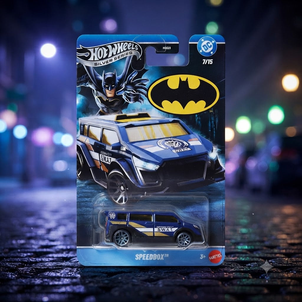 Hot Wheels Silver Series DC Batman Speedbox™ Die-Cast Vehicle on Blister Card