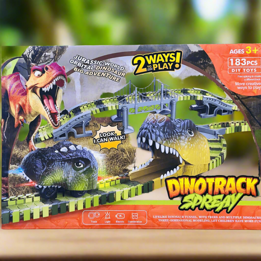 Dinosaur Track 183PC DIY Fun Dinosaur Race Track Construction Toys - Kids Bestie