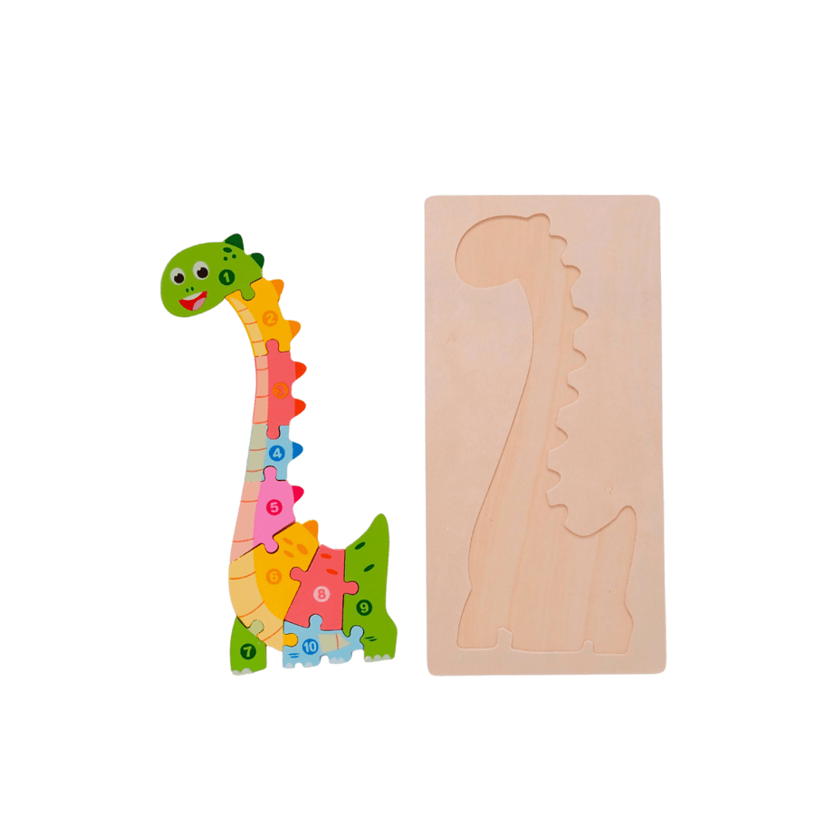 Dinosaur Wooden Puzzle for Kids - Kids Bestie