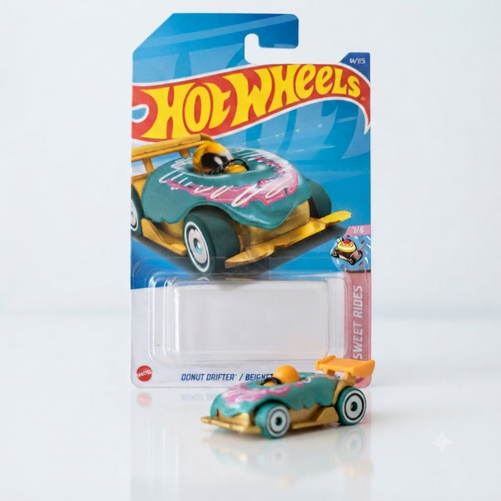 Hot Wheels Collectible Die-Cast Miniature Cars (Austin Mini Cooper S & Donut Drifter)