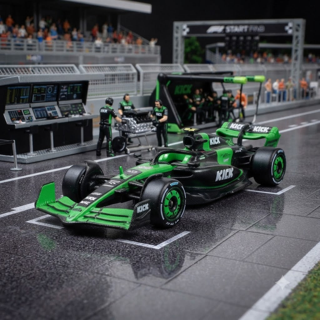 KICK Sauber F1 Team (#24) 2024 Hot Wheels Premium Die-Cast Collector Model