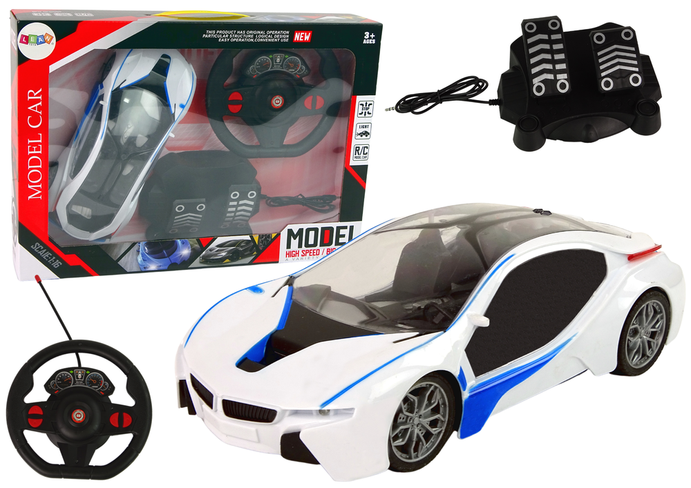 KidsBestie Super Fast BMW R/C Remote Control Racing Car with Steering Wheel & Pedals