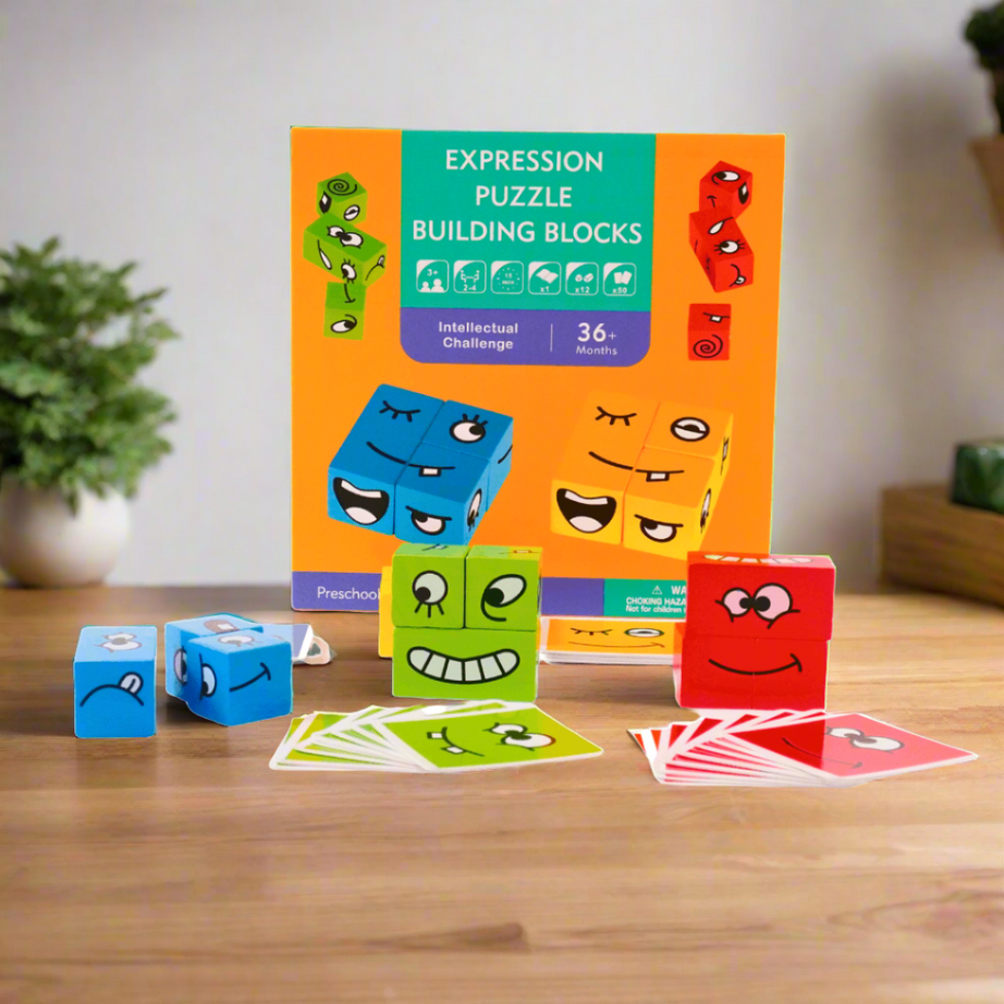 Expressions Cube Matching Puzzles - Kids Bestie