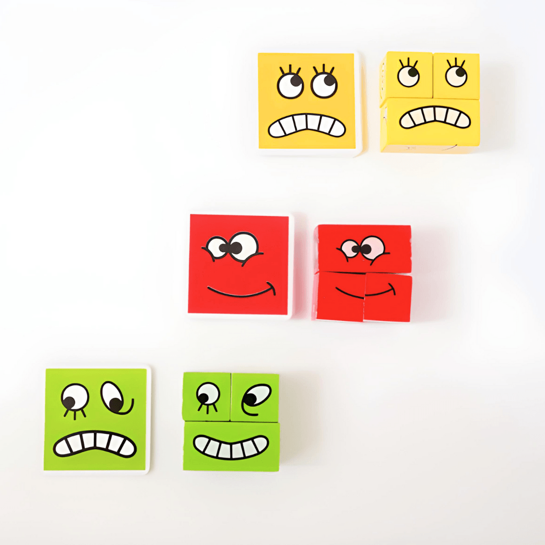 Expressions Cube Matching Puzzles - Kids Bestie