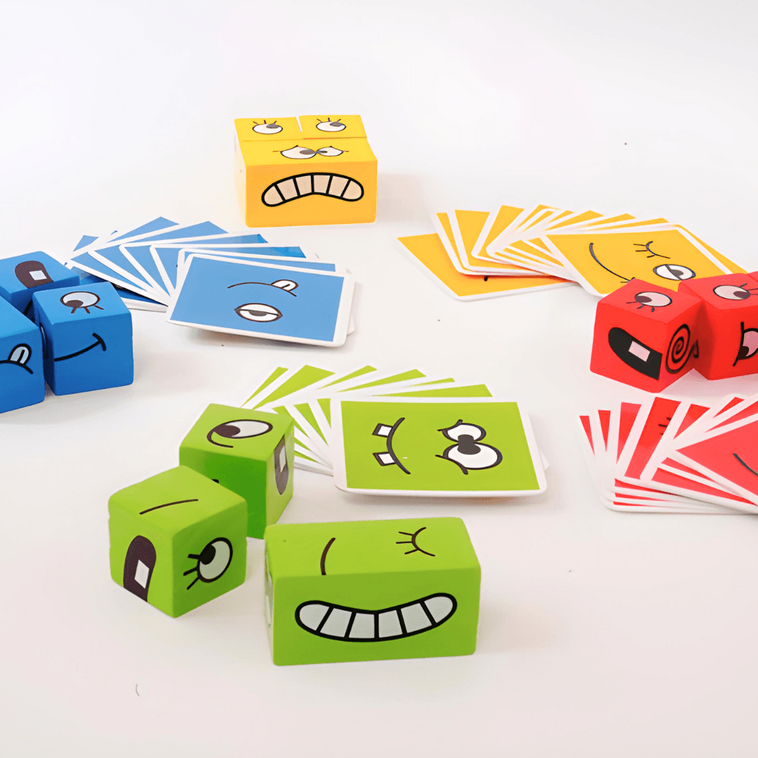 Expressions Cube Matching Puzzles - Kids Bestie