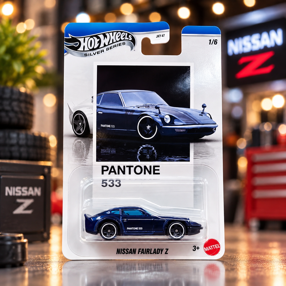 Hot Wheels Silver Series Nissan Fairlady Z – Pantone 533 Blue | 1:64 Scale Die-Cast Collectible Car