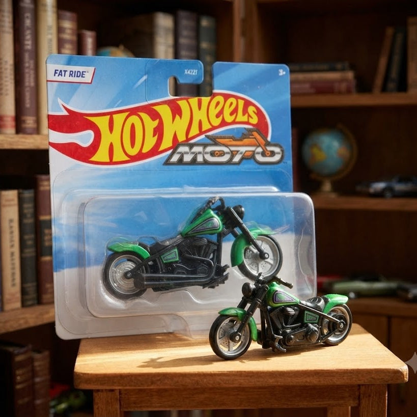Hot Wheels Moto Fat Ride Die-Cast Custom Motorcycle