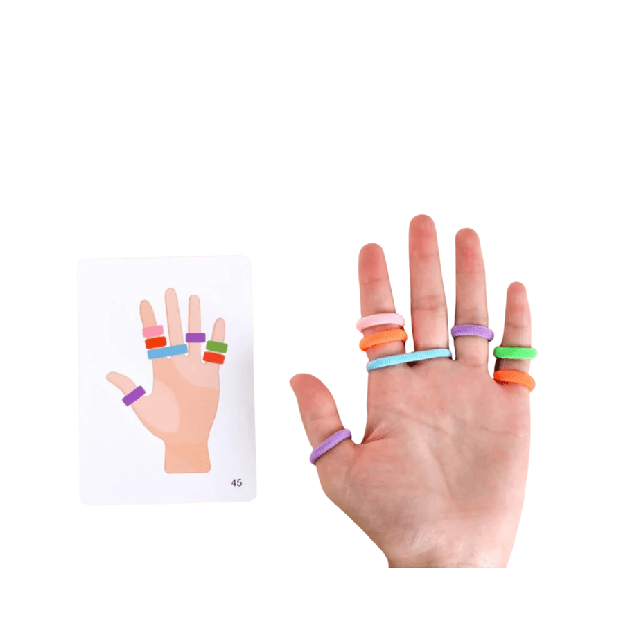 Fingers Ring Game with Elastic Bands and Bell-1 Box - Kids Bestie