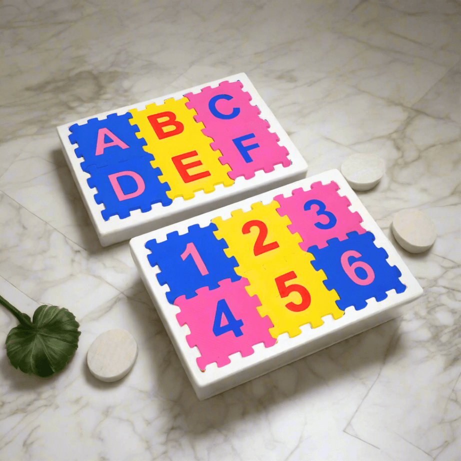 Foam Mat for Kids, Interlocking Learning Alphabet and Number Mat for Kids - Multi-Color(Rndom colour will be send) - Kids Bestie
