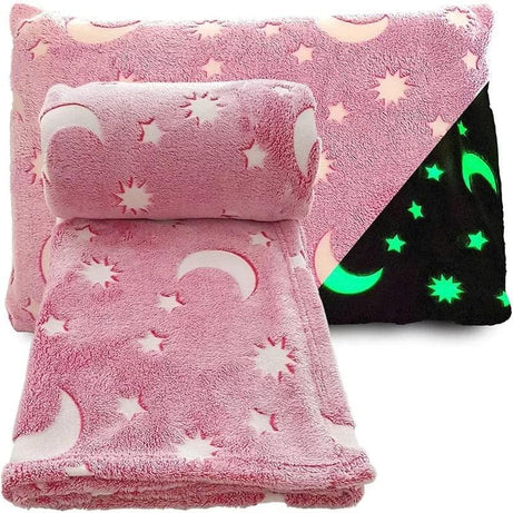 Glow in The Dark Blanket Gifts for Toddler(Random Colour & design will be send) - Kids Bestie