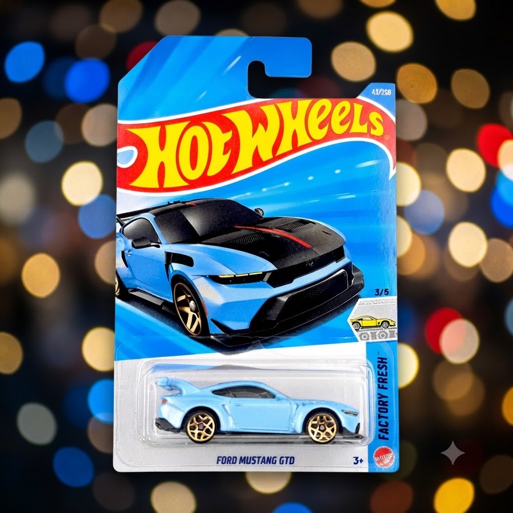 1+1 Hot Wheels Combo Die-Cast Collector Bundle: Ford Mustang GTD and Raijin Express