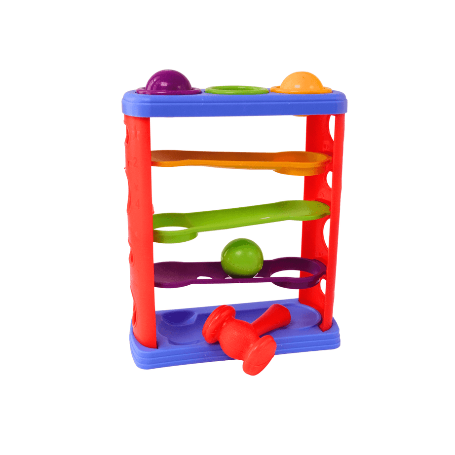 Hammer Ball Knocking and Sliding Slope Race Track Toy - Kids Bestie