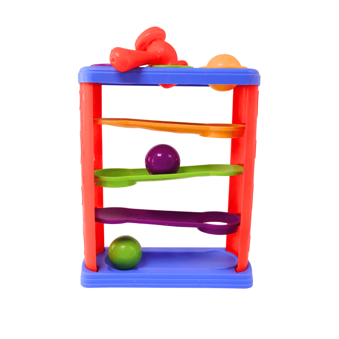 Hammer Ball Knocking and Sliding Slope Race Track Toy - Kids Bestie