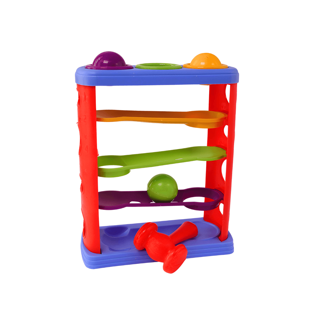 Hammer Ball Knocking and Sliding Slope Race Track Toy - Kids Bestie