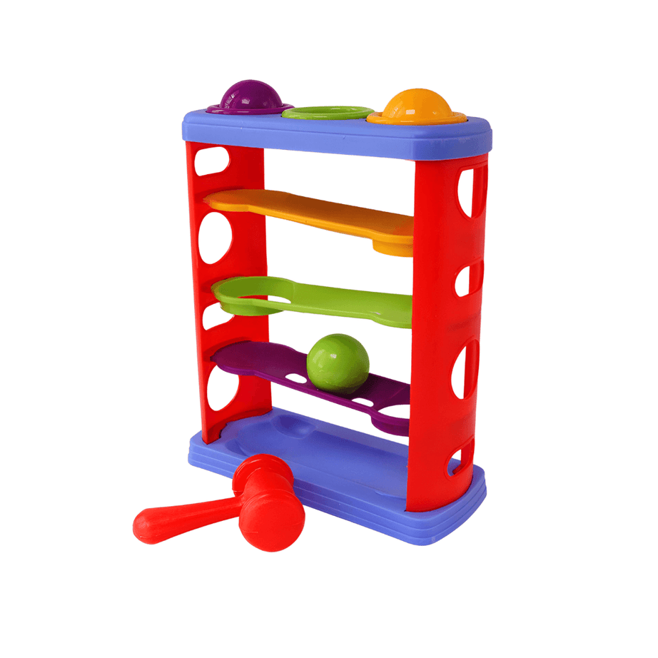 Hammer Ball Knocking and Sliding Slope Race Track Toy - Kids Bestie