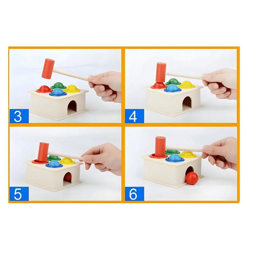 Hammer Ball Wooden Toy for Kids - Kids Bestie