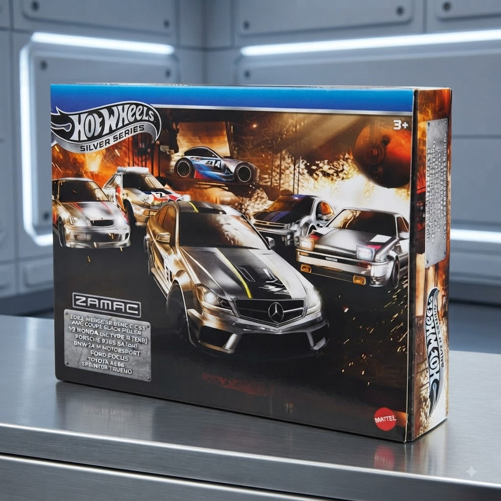 Hot Wheels Silver Series ZAMAC 6-Car Collector Box Set