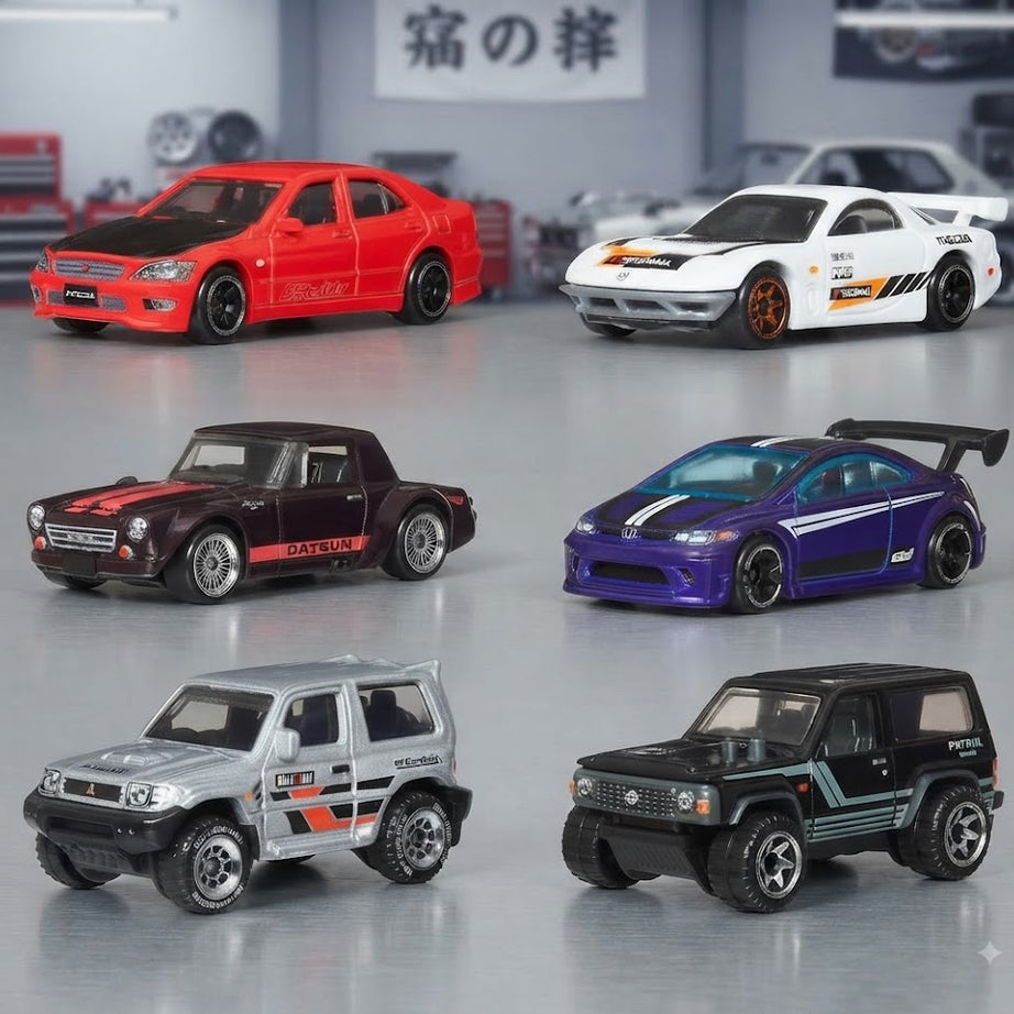 Hot Wheels Silver Series Japan Car Culture 6-Car Gift Pack