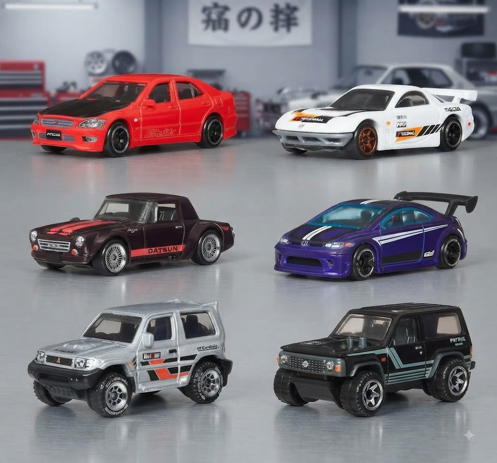 Hot Wheels Silver Series Japan Car Culture 6-Car Gift Pack